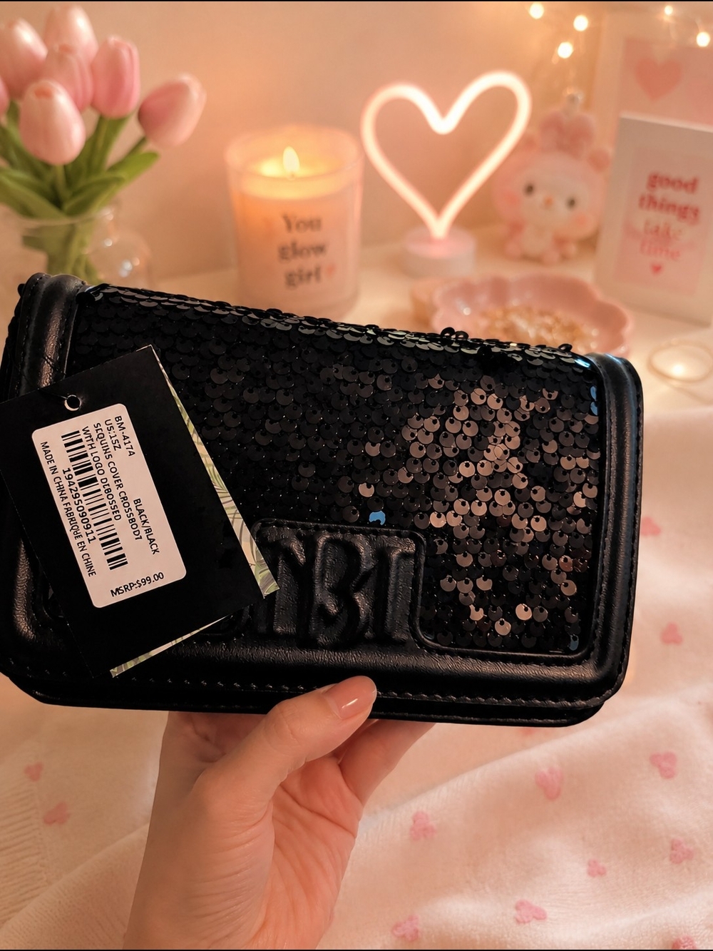 Badgley Mischka Sequins Cover Crossbody